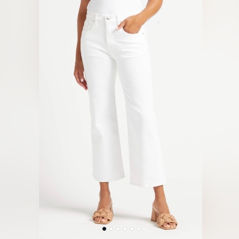 EDWIN Marli White Wide Leg Ankle Jeans size 30‎ (10)